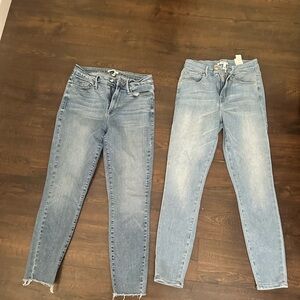 2 pairs of good American jeans good legs crop size 6/28